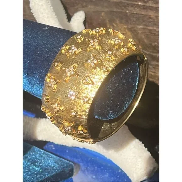 Gold & Crystal Bracelet Kenneth Jay Lane Hearts & Stars